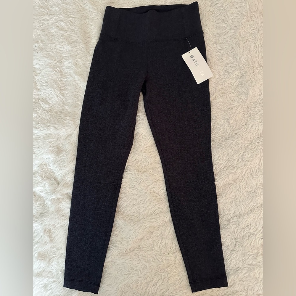 Athleta Delancey Herringbone Navy  Tight size small
